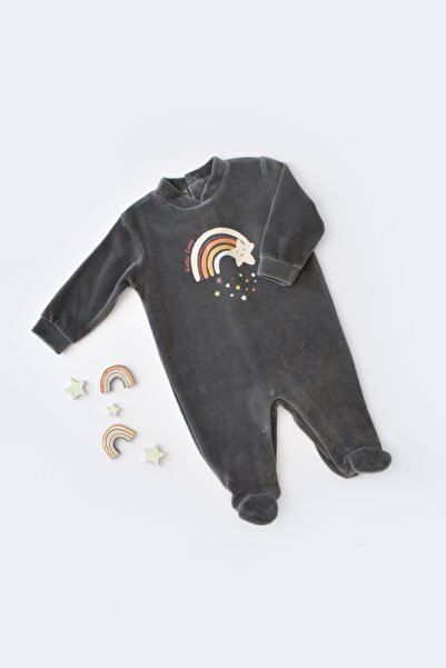 JollyMag Rainbow long sleeve jumpsuit and booties made of 80% cotton and 20% polyester (3-6 months)