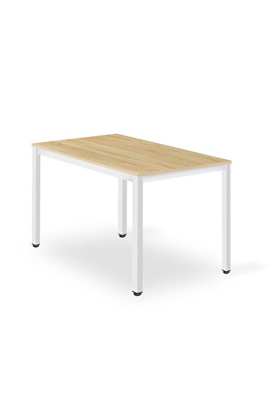 JollyMag Masa pentru sufragerie/living, Artool, pal, metal, stejar si alb, 12...