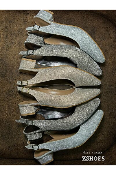 ZSHOES Pantofi cu toc ușor, confortabili, cu spatele reglabil pentru femei (număr mare special inclus 41/42)