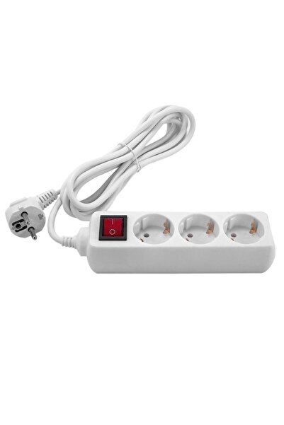 JollyMag Electrical extension cord 3 sockets, 3 m, switch, GELUX