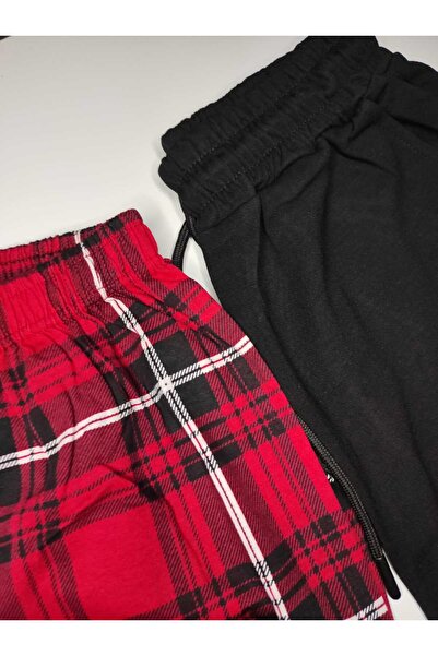 DÜVEN 2-Piece Women's Single-Layer Modal Wide-Leg Sweatpants & Cotton Pajama Bottoms