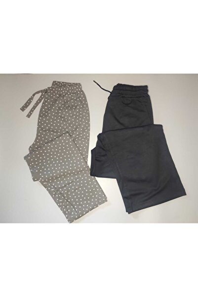 DÜVEN 2-Piece Women's Single-Layer Modal Wide-Leg Sweatpants & Cotton Pajama Bottoms