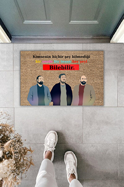 Dormot Dekoratif Dijital Paspas Gibi İnsan Her Şeyi Bilebilir Önü Paspası 70x...