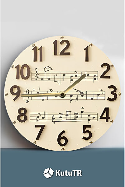 kutuTR Mdf Wall Clock - the Ideal Choice to Add an Artistic Touch to Your Decoration! – 33X33 cm Sdw428