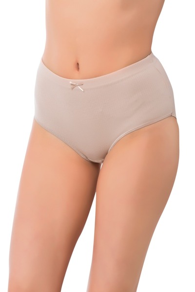 Anıt 10 Pieces Striped (Derby) Bato High Waist Women's Panties 100% Cotton
