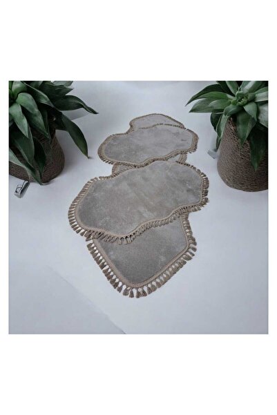 ALTUN CARPET 3 LÜ VİYON HAHVE YATAK ODASI TAKIMI POMPON SAÇAKLI PELÜŞ HALI 1 ...