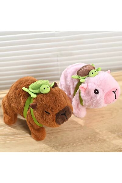 NB market Kapibara yürüyen müzikli peluş oyuncak yeşil sulufat capybara vik vik müzikli ışıklı
