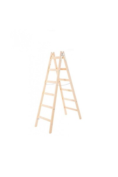 JollyMag Scara lemn, 2 tronsoane, 6 trepte, carling pentru galeata, max 150 kg, 1.92 m, Strend Pro