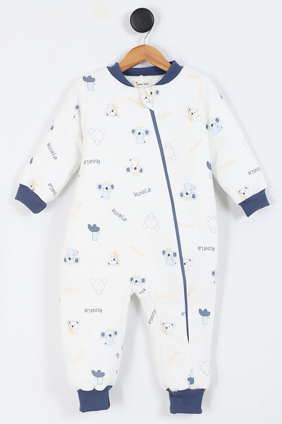 Ofislot Koala Patterned Lined Long Sleeve Cotton Winter Children's Baby Boy Sleeping Bag 2.5 Tog 2 3 4 5 6 Years Old