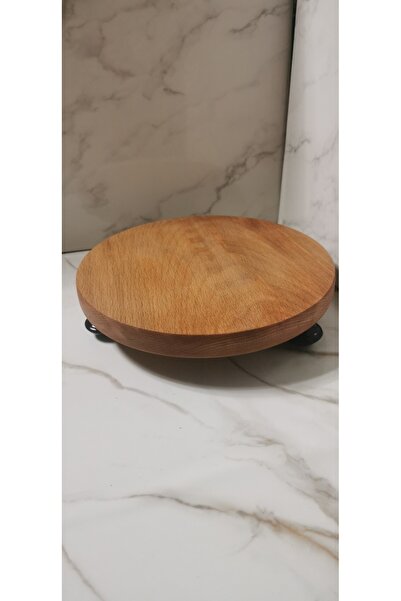 ayrawood 15 cm Black-Legged Wooden Presentation Decor Breakfast Presentation Paynir Presentation Multi-Purpose