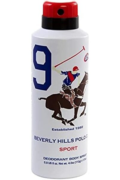 Beverly Hills بولو - بخاخ مزيل العرق ناين ديو للرجال من بولو سبورتس، 175 مل، برائحة الباتشولي