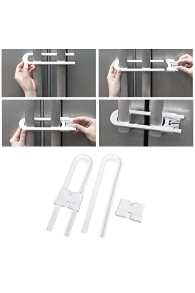 Go İthalat Baby Child Drawer and Cabinet Protection Rail Safety System Safety Lock (5273)