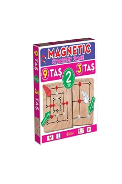 Dıy Toy/Taba Grup 1531549 Manyetik Strateji Oyunları 9 Taş + 3 Taş -Dıytoy