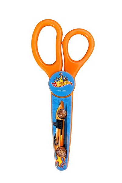 HOT WHEELS Lisanslı Extra Korumalı Ucu Küt Okul Makası - 1 Adet - Metal