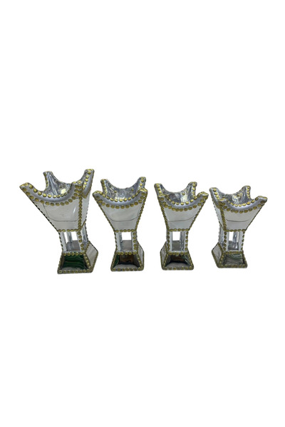 DOUS ASL 4-piece silver incense burner set