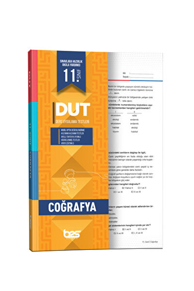 Bes Yayınları (DUT) Ders Uygulama Testleri 11.Sınıf Coğrafya Uygulama Testi