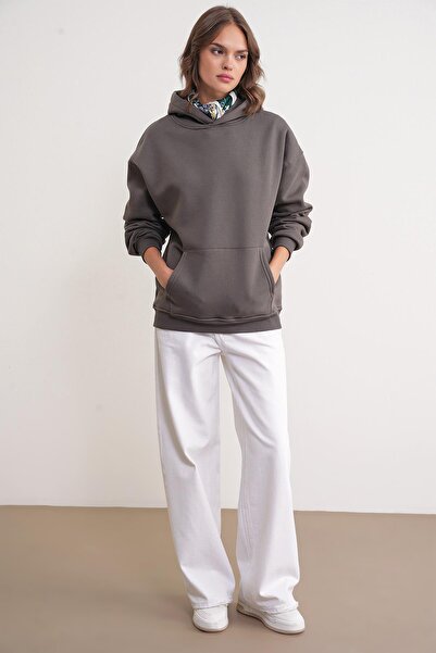 Mixray 2022 Unisex 3-σκέλη φούτερ με κουκούλα από φλις ανθρακί