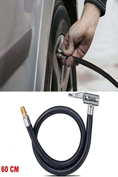 A&A 60 Cm Yedek Pompa Ve Kompresör Uyumlu Bağlantı Hortumu Lastik Şişirme Hor...