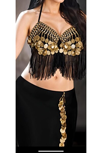 Generic Elegant Black Oriental Dance Outfit with Unique Design