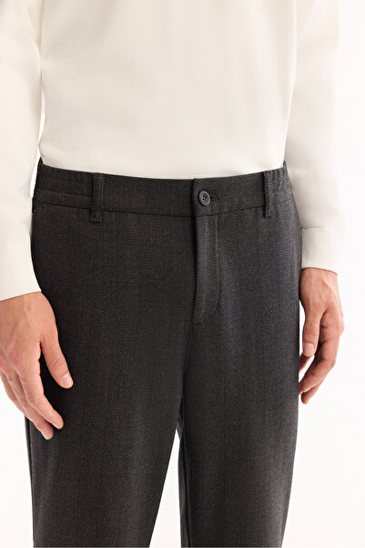 Avva Erkek Antrasit Yanı Lastikli Kolay Ütülenen Slim Fit Pantolon A52Y3040
