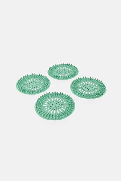 Lifestyle 4 Pieces Silicone Sink Strainer, Green