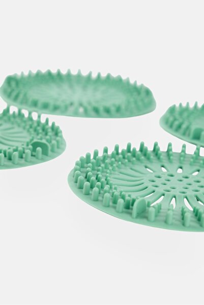 Lifestyle 4 Pieces Silicone Sink Strainer, Green