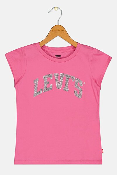 Levi's Toddlers Girl Brand Logo Short Sleeves T-Shirt, Pink