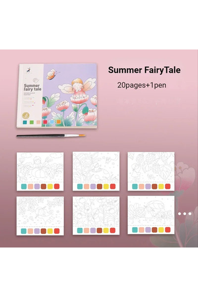 Choice1 كتاب تلوين مائي إبداعي للأطفال، مكون من 20 ورقة، بتصميم حيوانات وزهور...