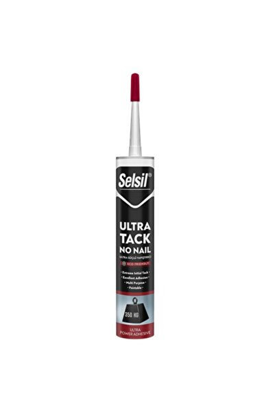 Selsil Ultra Tack No Nail Beyaz Yapıştırıcı Silikon 350kg 290ml