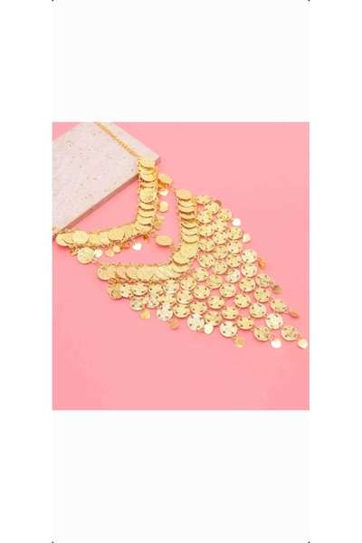 NİSANURTEKSTİL حجاب ذهبي مزين بالترتر من دانزوكس