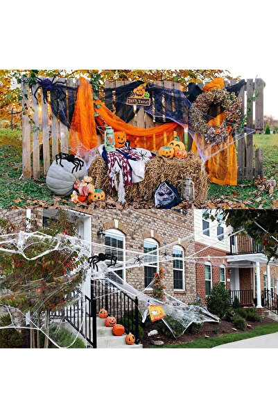 Guojozo Halloween spider web set Guojozo, cotton/plastic, black/white