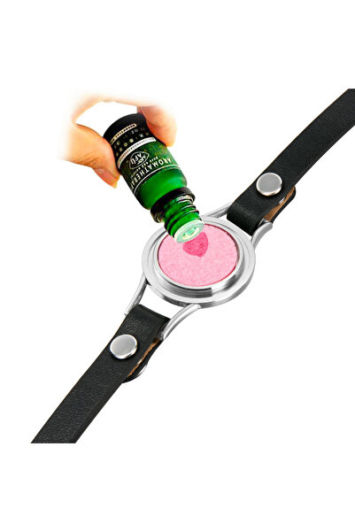 NEO Neo™ WJ467 Aromatherapy Bracelet, Red Heart, -friendly, zinc alloy and eco-leather