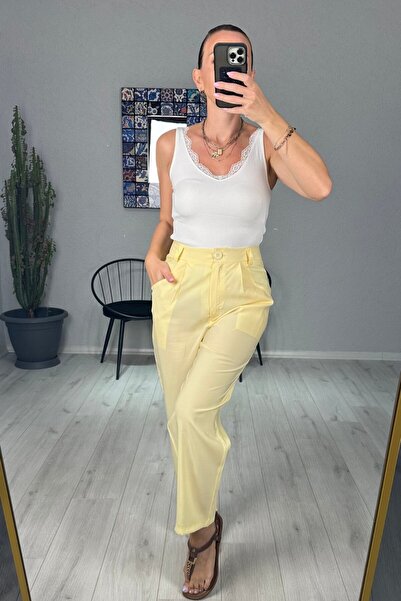 lady special Modal υφασμάτινο παντελόνι με μπαλόνι με πίσω τσέπη