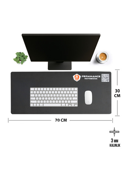 Per4mance Notebook 70X30 Kaydırmaz Siyah Mouse Pad