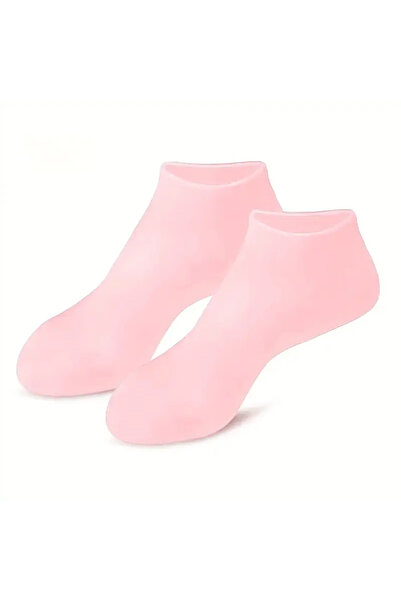 Choice1 pink-1piar 2 Pieces Silicone Foot Care Socks, Moisturizing Protection, Softening Dry, Cracked Heels,