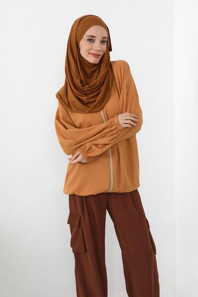 Aisha's Design Neck-Covering Veil Featuring Combed Cotton Boned Shawl, Ps-58