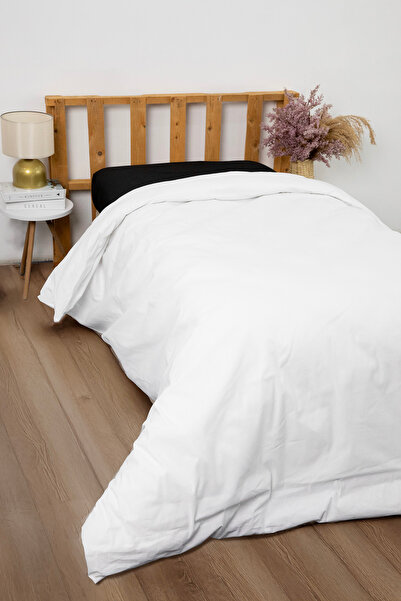 FAVORA Quilt Liner Mattress 100% Cotton Single Zippered Quilt Inner Cover 160X220 - White