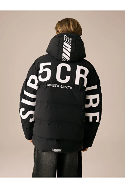 Next Baby Pas Kahverengi ve Siyah Beyaz Renk Bloğu - Suya Dayanıklı Mikro Polar Astarlı Kapitone Palto