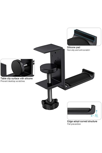 LittleDomi Suport/Carlig pentu casti gaming cu clema reglabila, LittleDomi, Compatibil cu Casti Shure, AKG