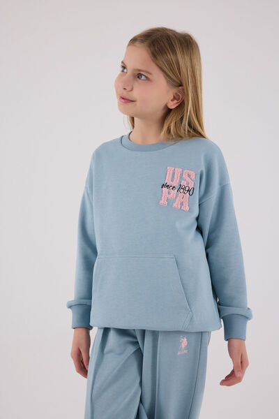 U.S. Polo Assn. U.S. Polo Assn. Girls Soft Green Jumpsuit Set