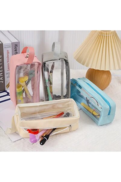 Areos Large Capacity Pencil Case Pen Holder Makeup Box