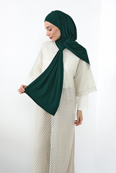 Aisha's Design Πρακτικό χτενισμένο βαμβακερό σάλι που καλύπτει τον λαιμό, PS-59, Πράσινο