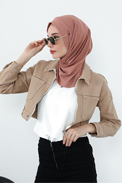 Aisha's Design Combed Cotton Bonnet with Neck Covering Feature and Headphone Opening, B-94, Cappuccino