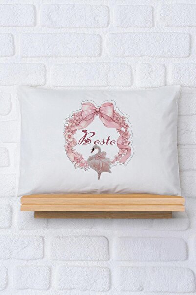 Pia Baby %100 Pamuk İsim Yazılı Bebek Yastık Kılıfı – 35x45 cm Organik Baskı