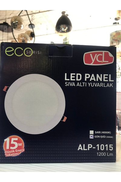 YÜCEL YCL ALP-1015 BEYAZ KASA GÜNIŞIĞI 3000K 15 W LED PANEL