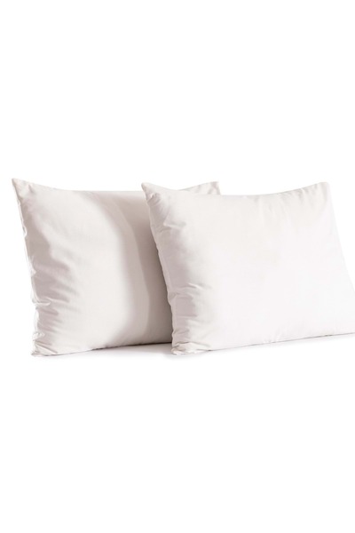 Mandaş 2 Pieces Ecru Color Cotton Pillowcase with Cover (50X70)