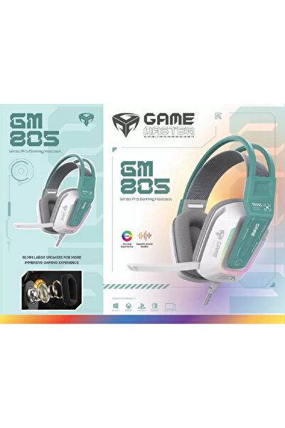 Game Master سماعة ألعاب، سلكية مع ميكروفون، متعددة الاستخدامات، أبيض