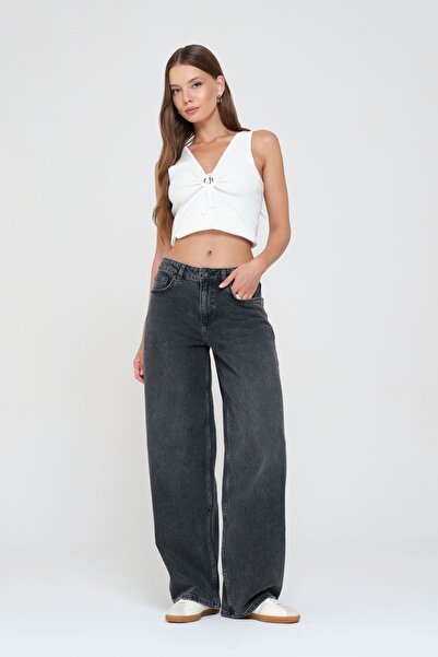 Pantamo Gray Baggy Women's Jean Pants