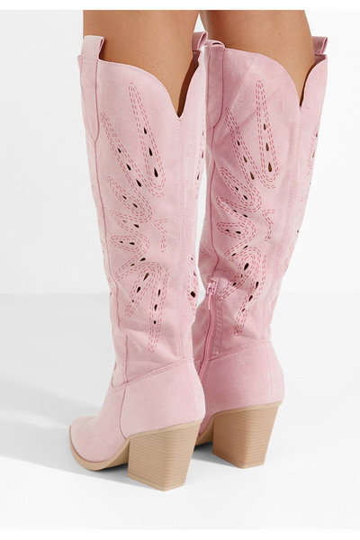 B T Shoes Καουμπόικες Μπότες Ledora V2 ροζ