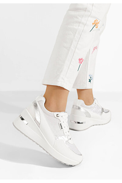 B T Shoes Sneakers με πλατφόρμα Zaneta λευκά